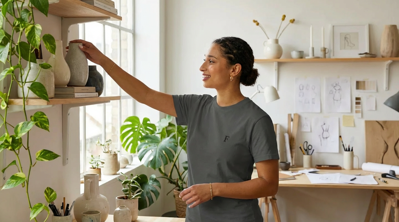 The Shadow Tee | Tone-on-Tone Embroidered