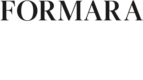 FORMARA luxury brand logo in black serif font, minimalist wordmark
